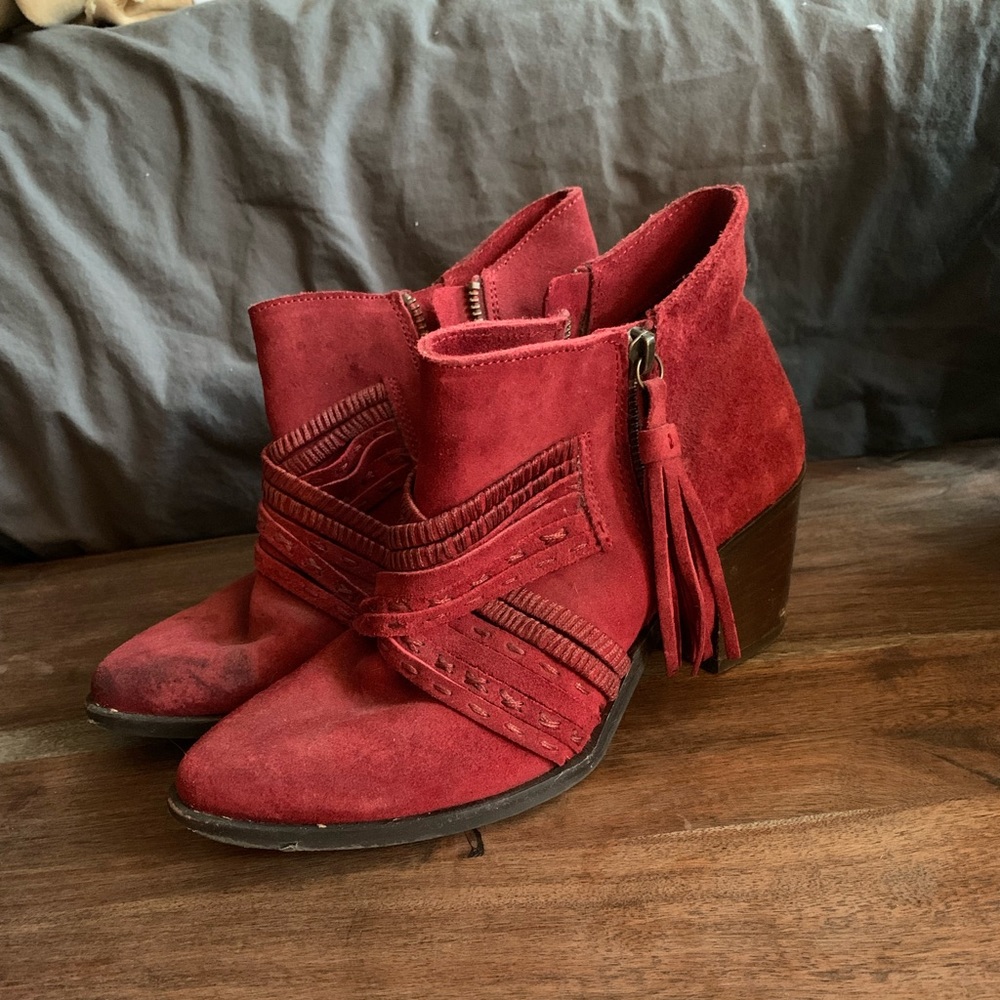 Buckle Booties Cherry Red *NEW COLOR TREND*